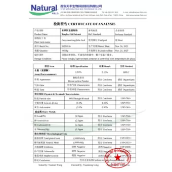 Estratto di Tongkat Ali NF-COA con Eurycomanone al 2%